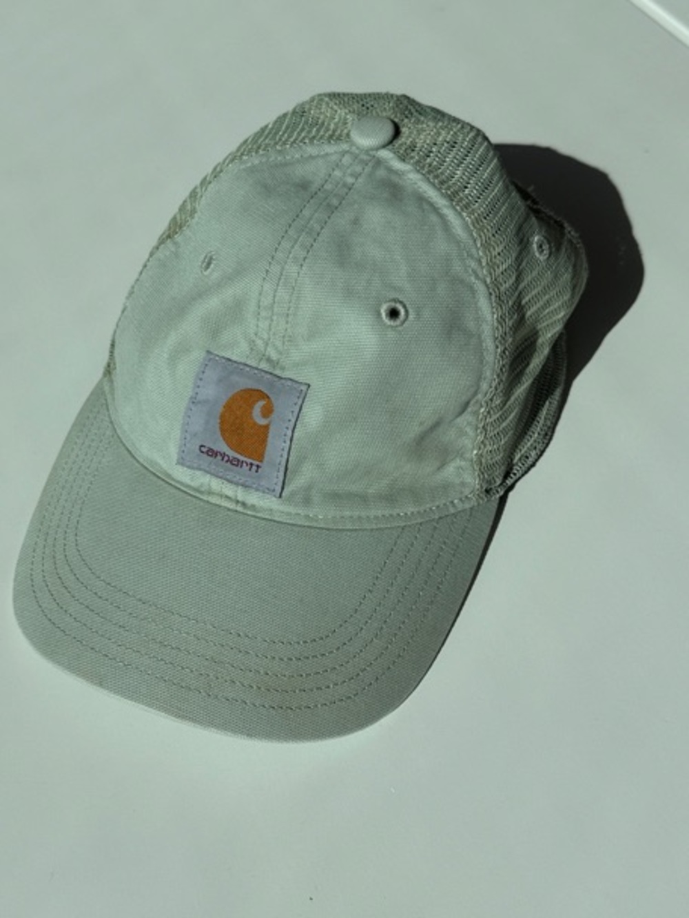 Carhartt Light Sage Green Logo Mesh Cap